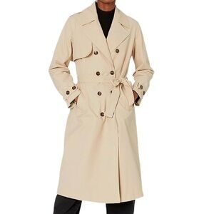 NWT Classic Lightweight Belted Trench Coat by The Drop in Hummus - Sz M